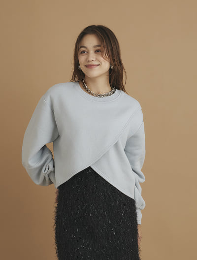 前後2WAY裏起毛トップス