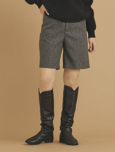フェイクウールショートパンツ