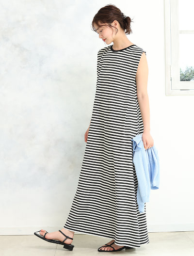 【接触冷感】ひんやりフレアワンピース