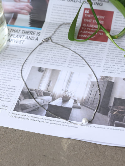 1粒パールネックレス