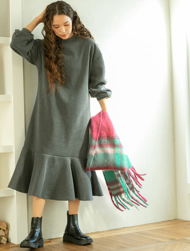 裏起毛ソフトスウェットマーメイドワンピース ファッション通販fifth フィフス