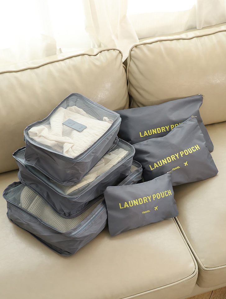 トラベルポーチ6点セット（パッキングキューブ＆ランドリーポーチ）