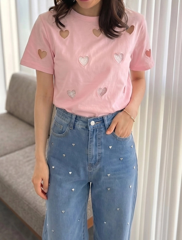 ハートデザインTシャツ