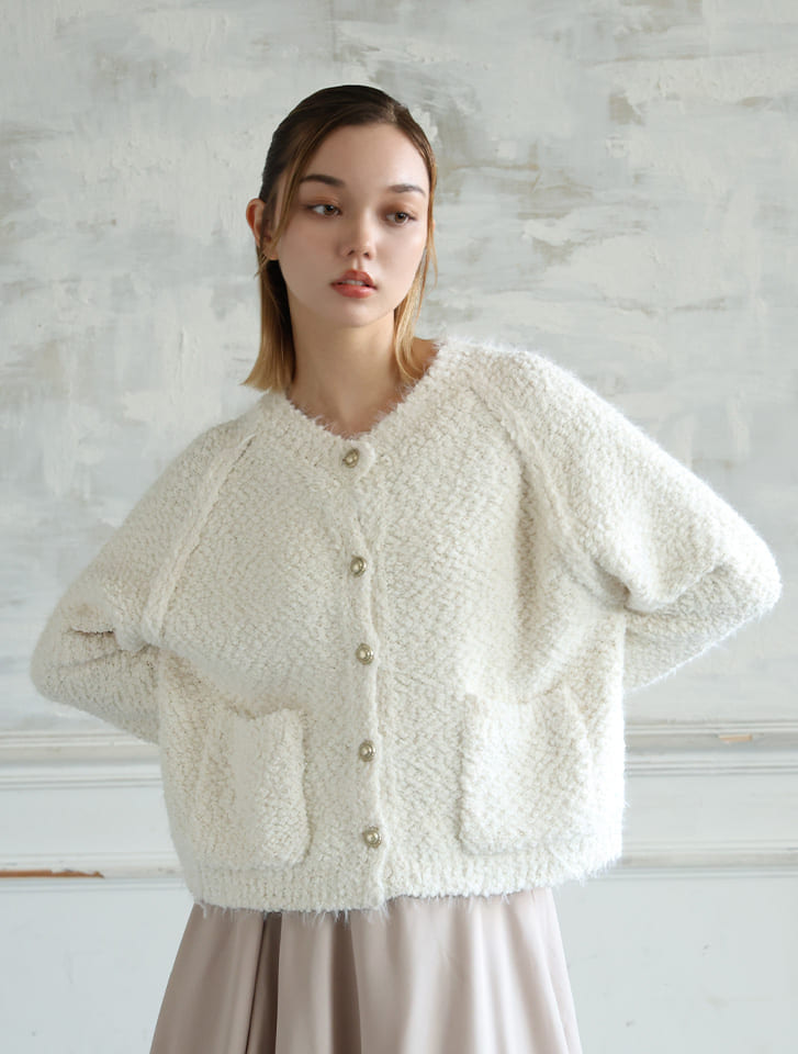 ブークレーニットカーディガン