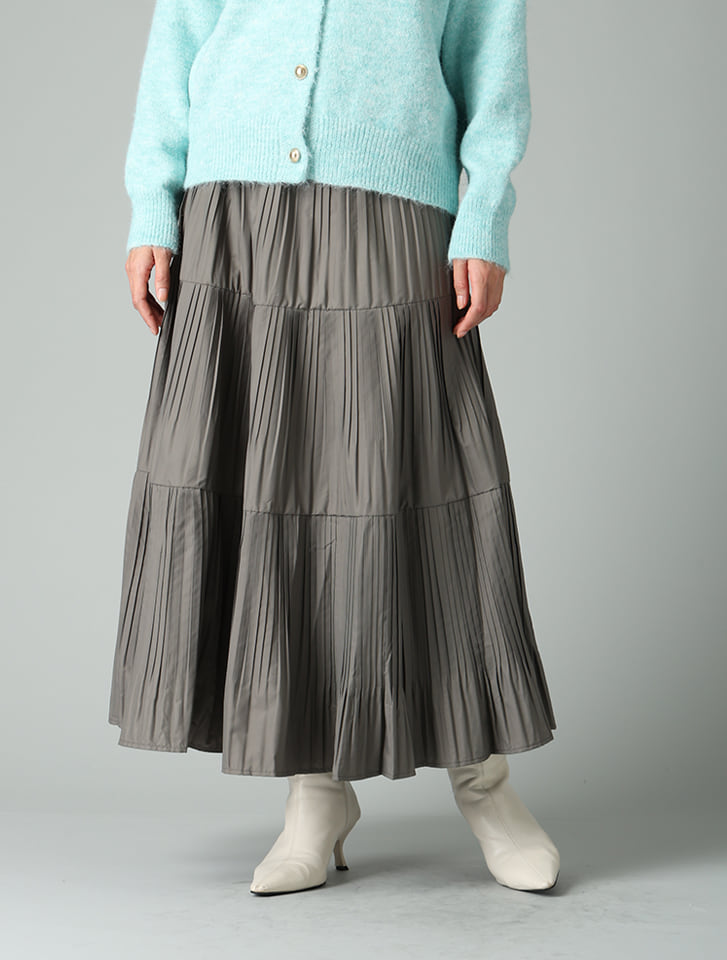 ティアードプリーツスカート