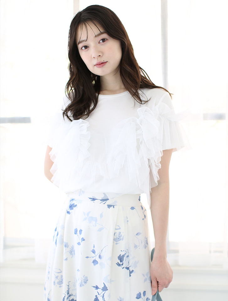 【接触冷感】チュールドッキングTシャツ