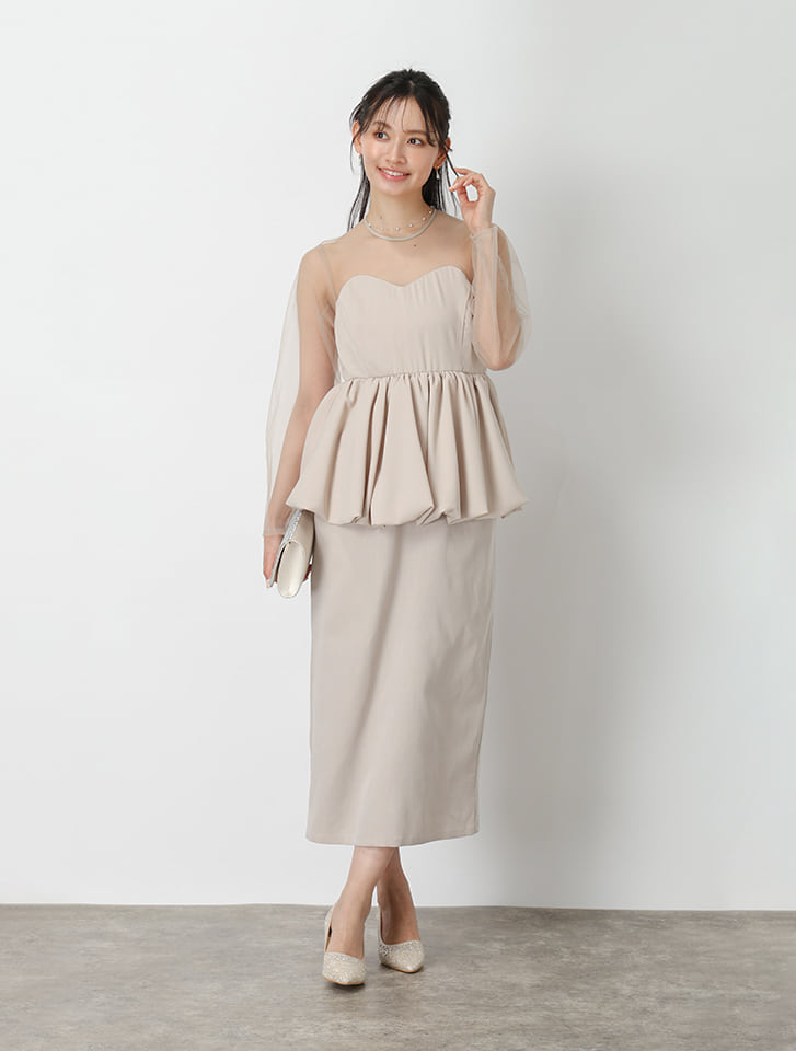 シアードッキングペプラムワンピース