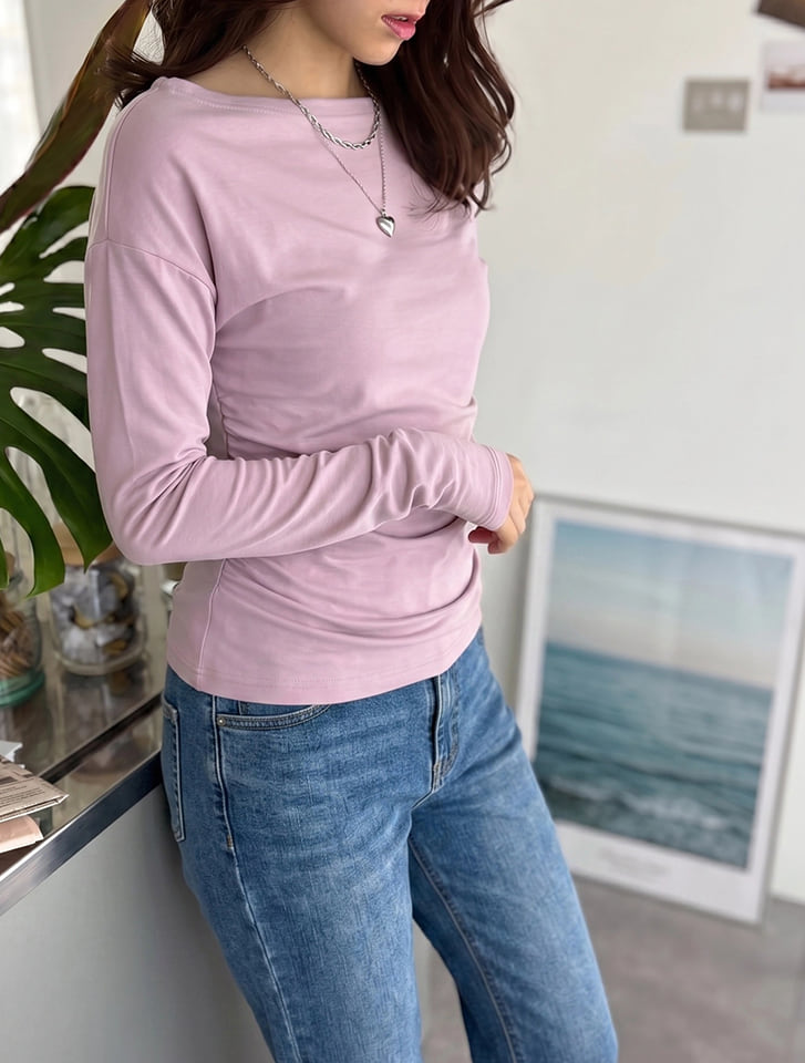 サイドギャザーレディーカットソー