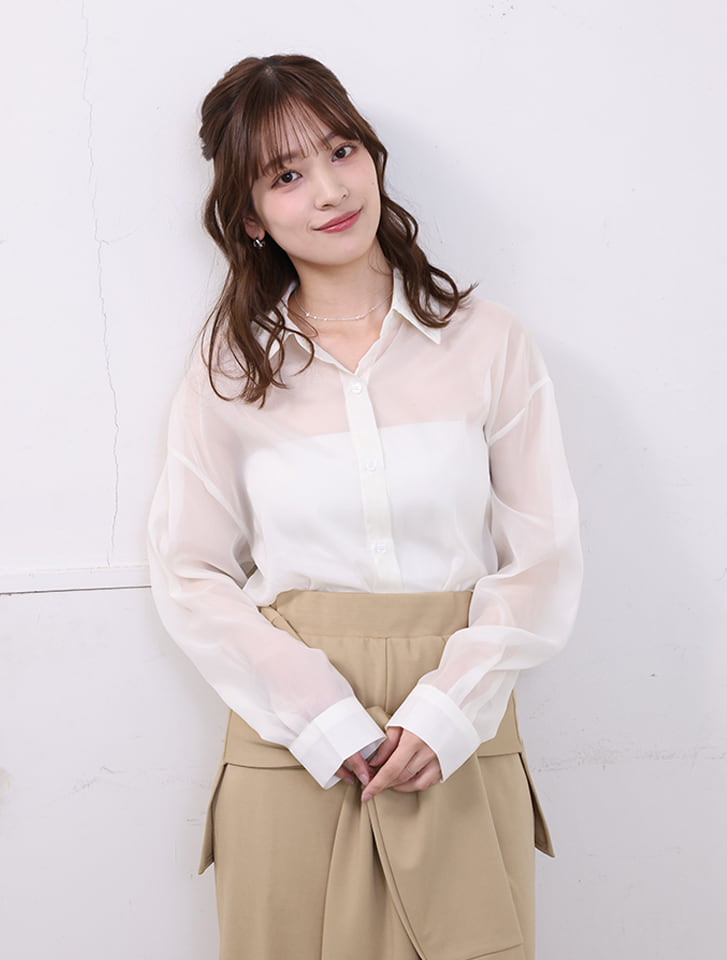 サイドデザインシアーシャツ