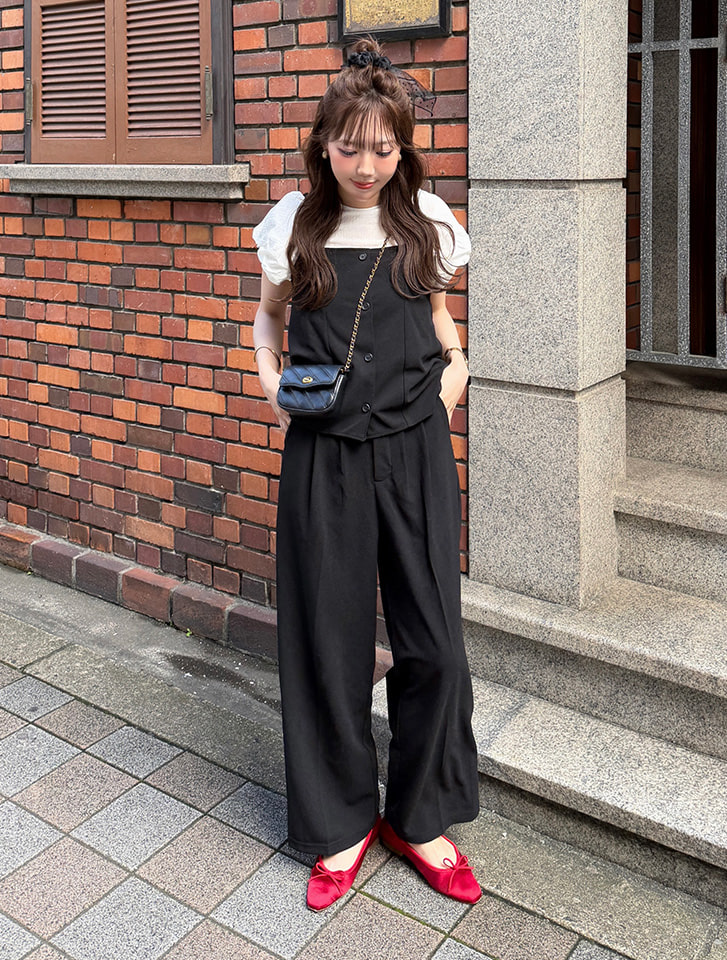 【とらまめセレクト】【2点セット】ビスチェ×ワイドパンツ