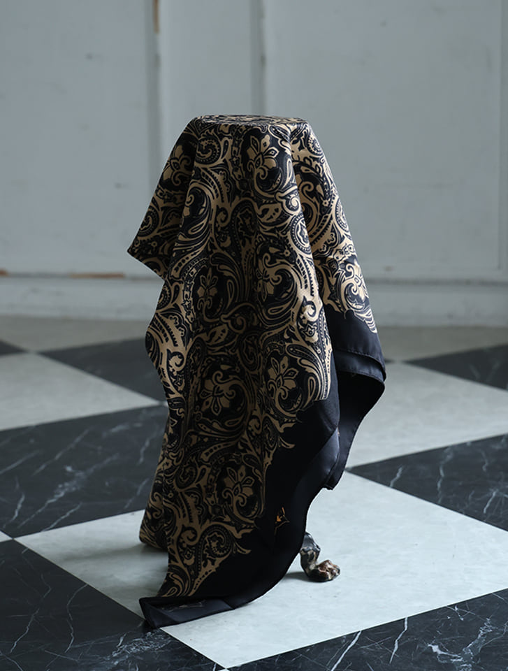 大判ラグジュアリーペイズリースカーフ