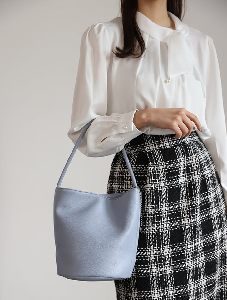 ミニマルバケットハンドバッグ