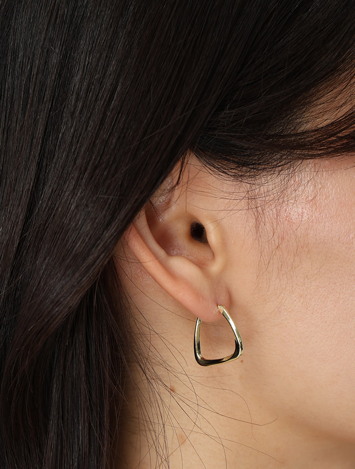 スクエアヴィンテージフープピアス