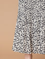 《U150サイズ》レオパードプリーツスカート