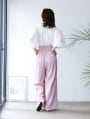 【cestmignon_mauセレクト】【U150～Lサイズあり】ポケット付ハイウエストスラックスパンツ