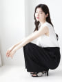 【cestmignon_mauセレクト】【U150～Lサイズあり】ポケット付ハイウエストスラックスパンツ