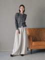 【U150～Lサイズあり】【cestmignon_mauセレクト】ポケット付ハイウエストスラックスパンツ