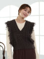 フリンジニットベスト