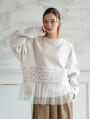 【MARIAセレクト】 チュールデザインダンボールプルオーバー