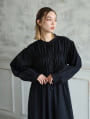【U150サイズあり】ビスチェデザイン長袖ワンピース