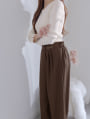 【MARIAセレクト】 【U150サイズあり】ツータックラップワイドパンツ