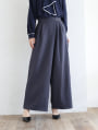 【MARIAセレクト】 【U150サイズあり】ツータックラップワイドパンツ