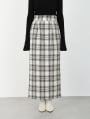 チェック柄バックスリットナロースカート