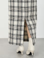 チェック柄バックスリットナロースカート