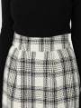 チェック柄バックスリットナロースカート