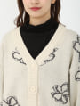 花柄ニットカーディガン