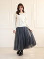 チュールロングスカート