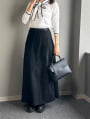 スエードフレアスカート