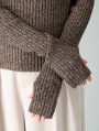 指穴開きミックスニット