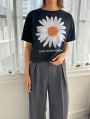 ビッグフラワープリントTシャツ