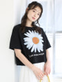 ビッグフラワープリントTシャツ
