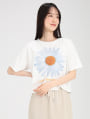 ビッグフラワープリントTシャツ