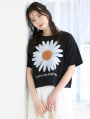 ビッグフラワープリントTシャツ