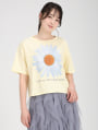 ビッグフラワープリントTシャツ