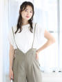 【接触冷感】袖口折り返しデザインTシャツ