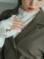 プリーツメローフリルロングスリーブカットソー
