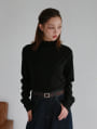 起毛リブプチハイネックロンT