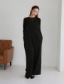 【とらまめセレクト】ウエスト切替タックオールインワン