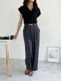 【cestmignon_mauセレクト】【SETUP対応】【U150サイズあり】ツータックワイドパンツ