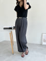 【cestmignon_mauセレクト】【SETUP対応】【U150サイズあり】ツータックワイドパンツ