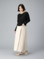 【U150サイズあり】巻きスカート風サイドプリーツスカート