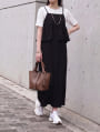 【shieセレクト】ペプラムデザインドッキングキャミワンピース