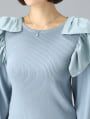 ショルダーフリルドッキングニット
