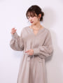 【cestmignon_mauセレクト】【U150サイズあり】配色ステッチスキッパーワンピース