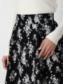 フラワープリントバックゴムフレアスカート