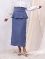 ファスナー付きペプラムナロースカート